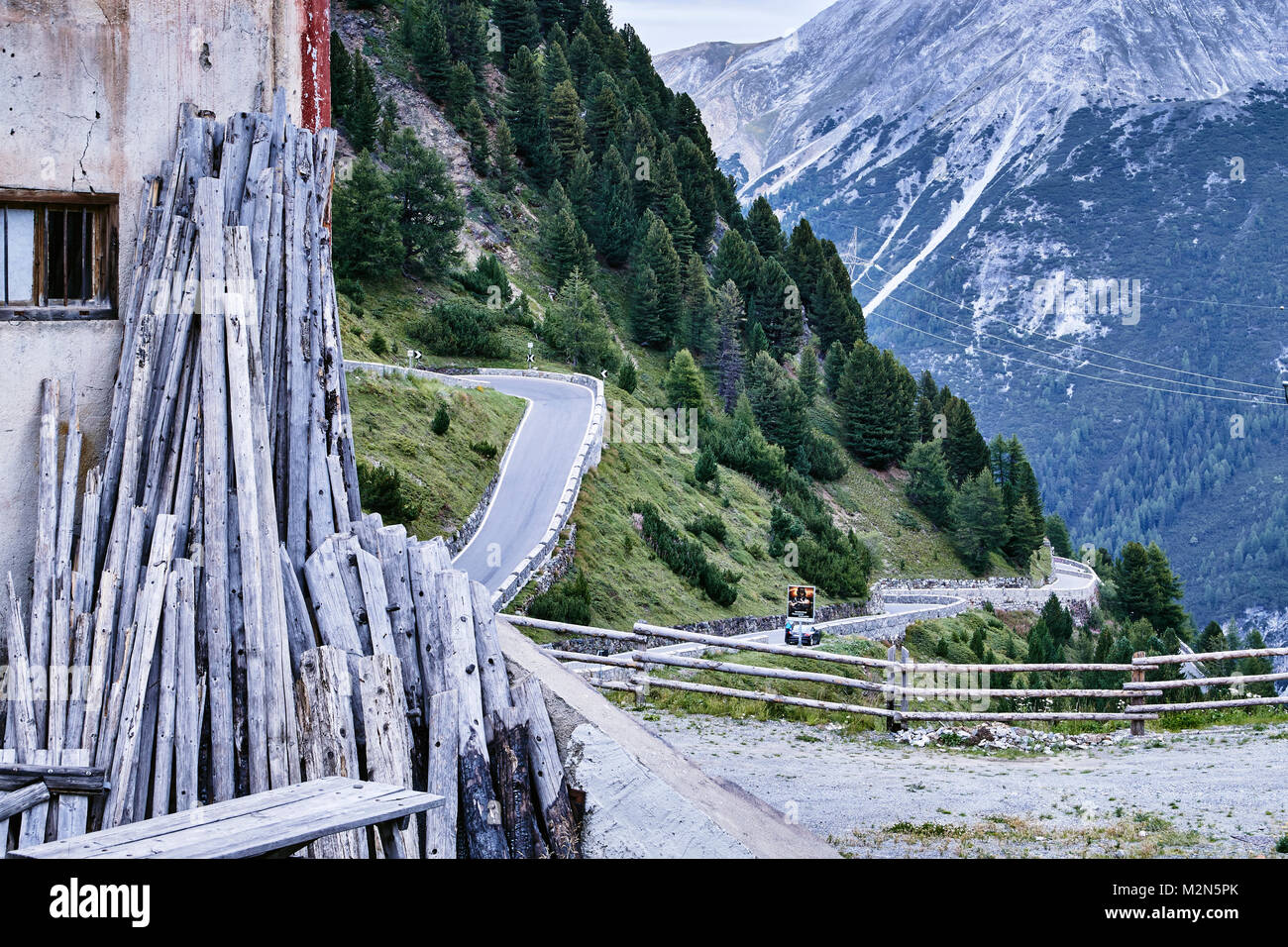 Cabane à passo dello Stelvio Banque D'Images