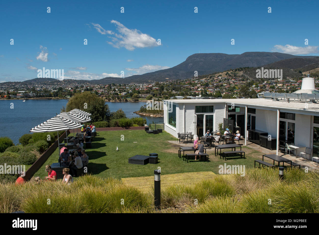 Restaurant en plein air, MONA, Hobart, Tasmanie, Australie Banque D'Images