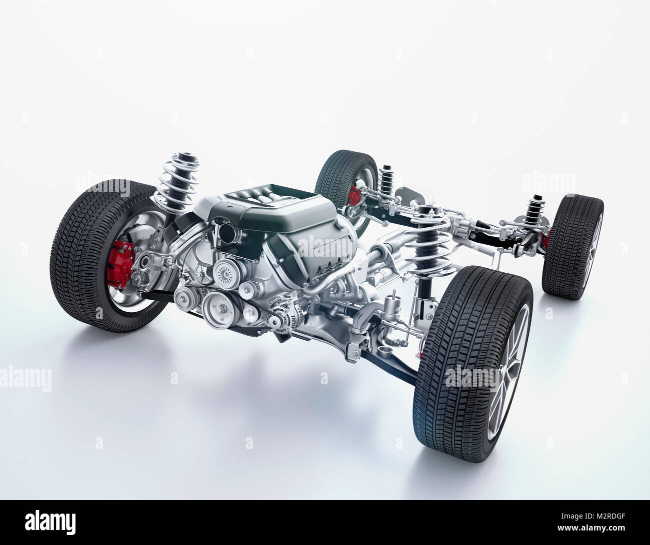 [M] CGI, 3-D, l'infographie d'un modèle de polygone, châssis d'une voiture de course Banque D'Images