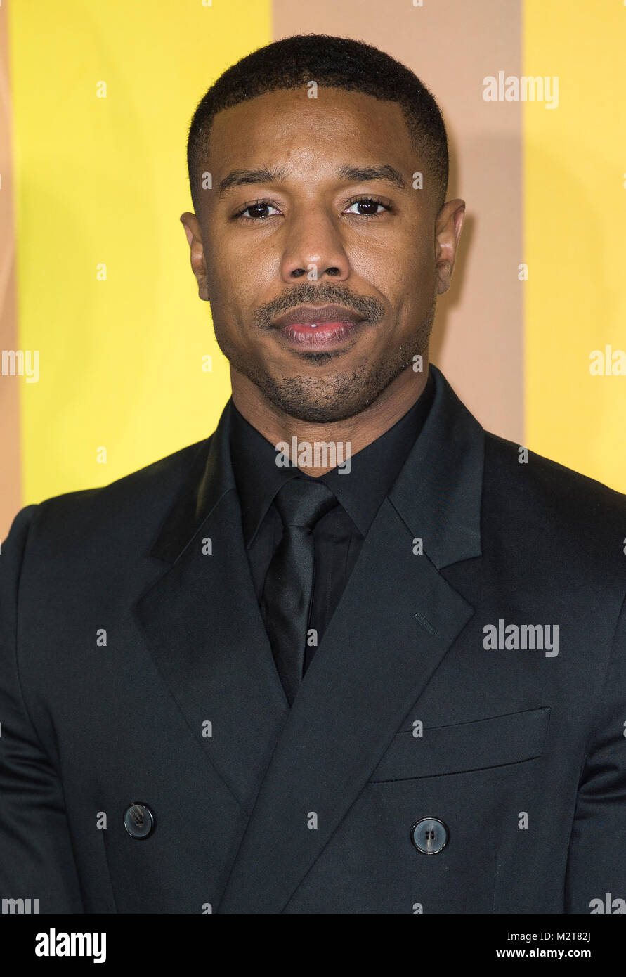 Londres, Royaume-Uni. 8 Février, 2018. Michael B. Jordan assiste à la première européenne de Marvel Studios' 'Black Panther' à l'Eventim Apollo Hammersmith, le 8 février 2018 à Londres, Angleterre Crédit : Gary Mitchell, GMP Media/Alamy Live News Banque D'Images