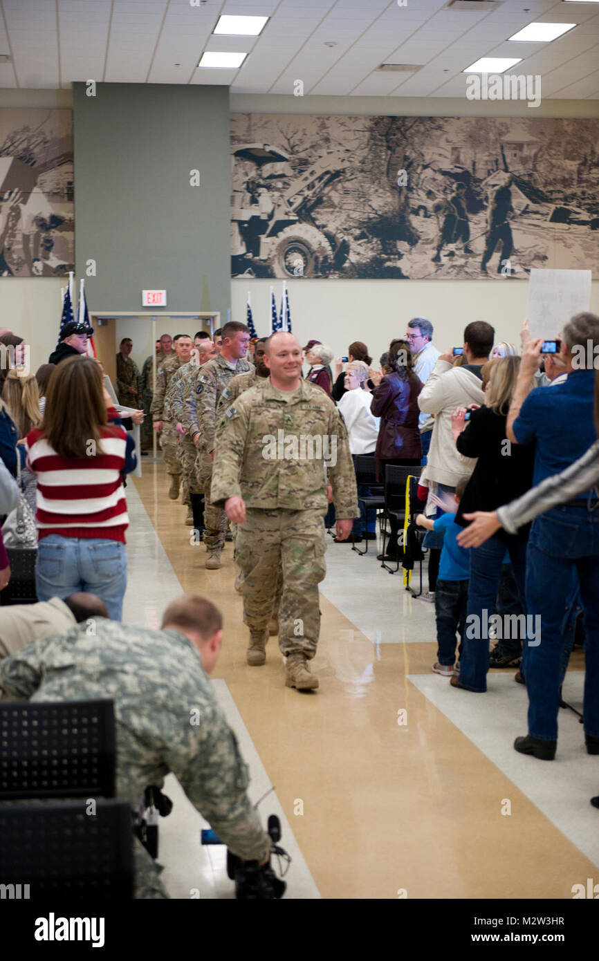 45e des soldats en Afghanistan de retour 02.17.12 002 par la Garde nationale de l'Oklahoma Banque D'Images