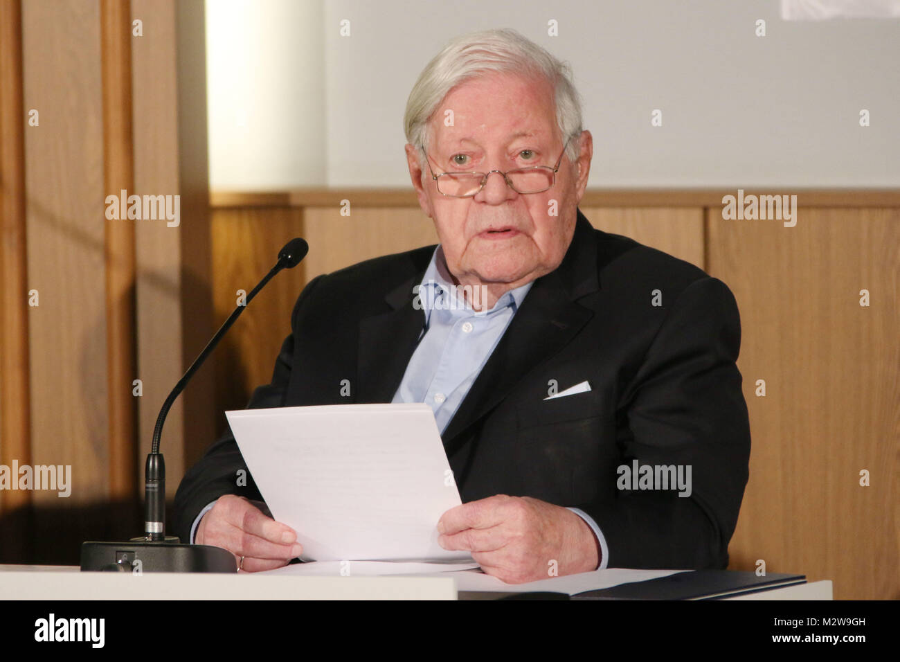 Helmut Schmidt, Verleihung des Gustav-Stresemann-Preises un Bundeskanzler a.D. Helmut Schmidt , A.F.u.A.M Freimaurer Grossloge c. Deutschland, Hambourg, 26.01.2015 Banque D'Images