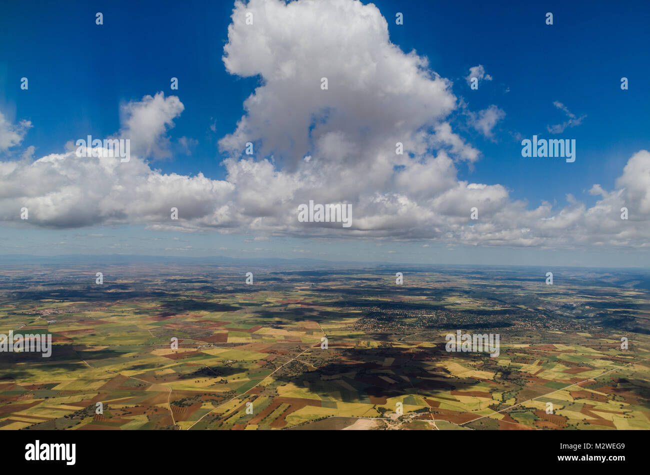 Photographie de l'Espagne à partir de l'air. Banque D'Images