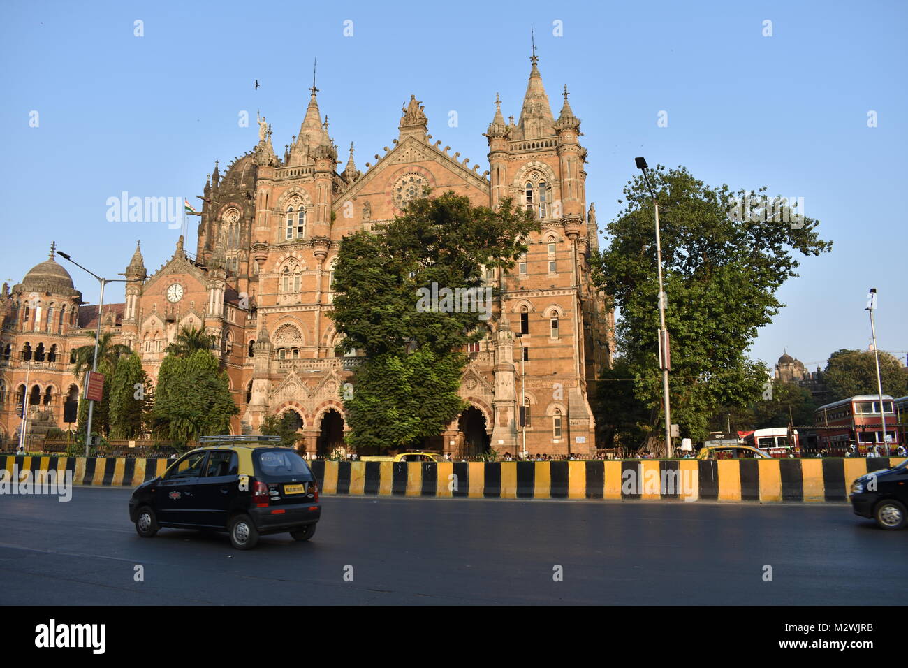 Une vue de la gare de Mumbai à la cool. Banque D'Images