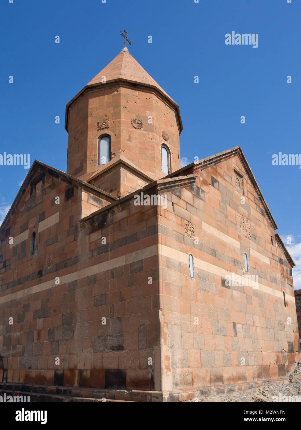 Église de la Sainte Mère de Dieu, dans la Surb Astvatzatzin, monastère Khor Virap dans l'Arménie près de la frontière turque Banque D'Images