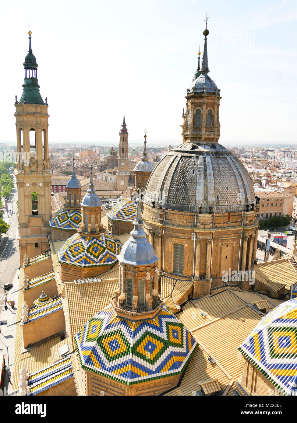 Les toits à Saragosse Banque D'Images