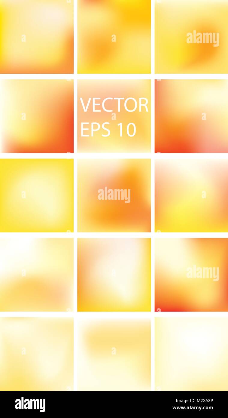 Collection de 15 floue colorée abstract backgrounds coucher du soleil- images vectorielles EPS 10 Illustration de Vecteur