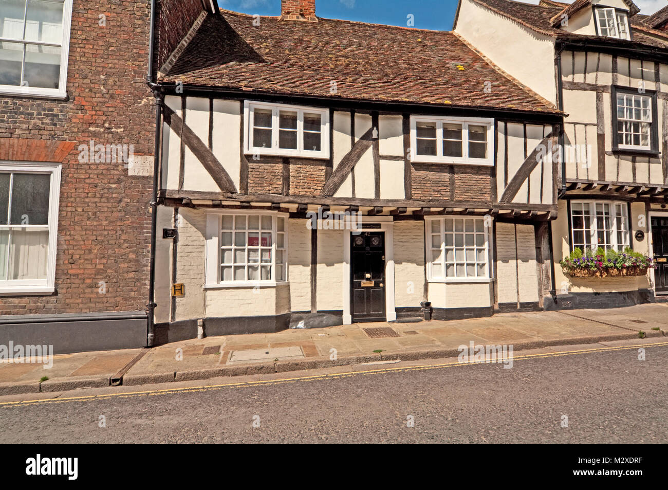 Sandwich, Kent, Angleterre, Tudor Cottage Banque D'Images