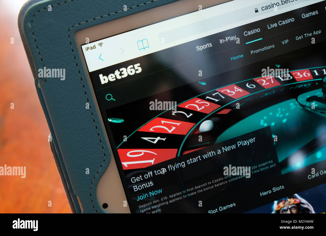 Bet 365 gaming casino en ligne, d'accueil du site Banque D'Images