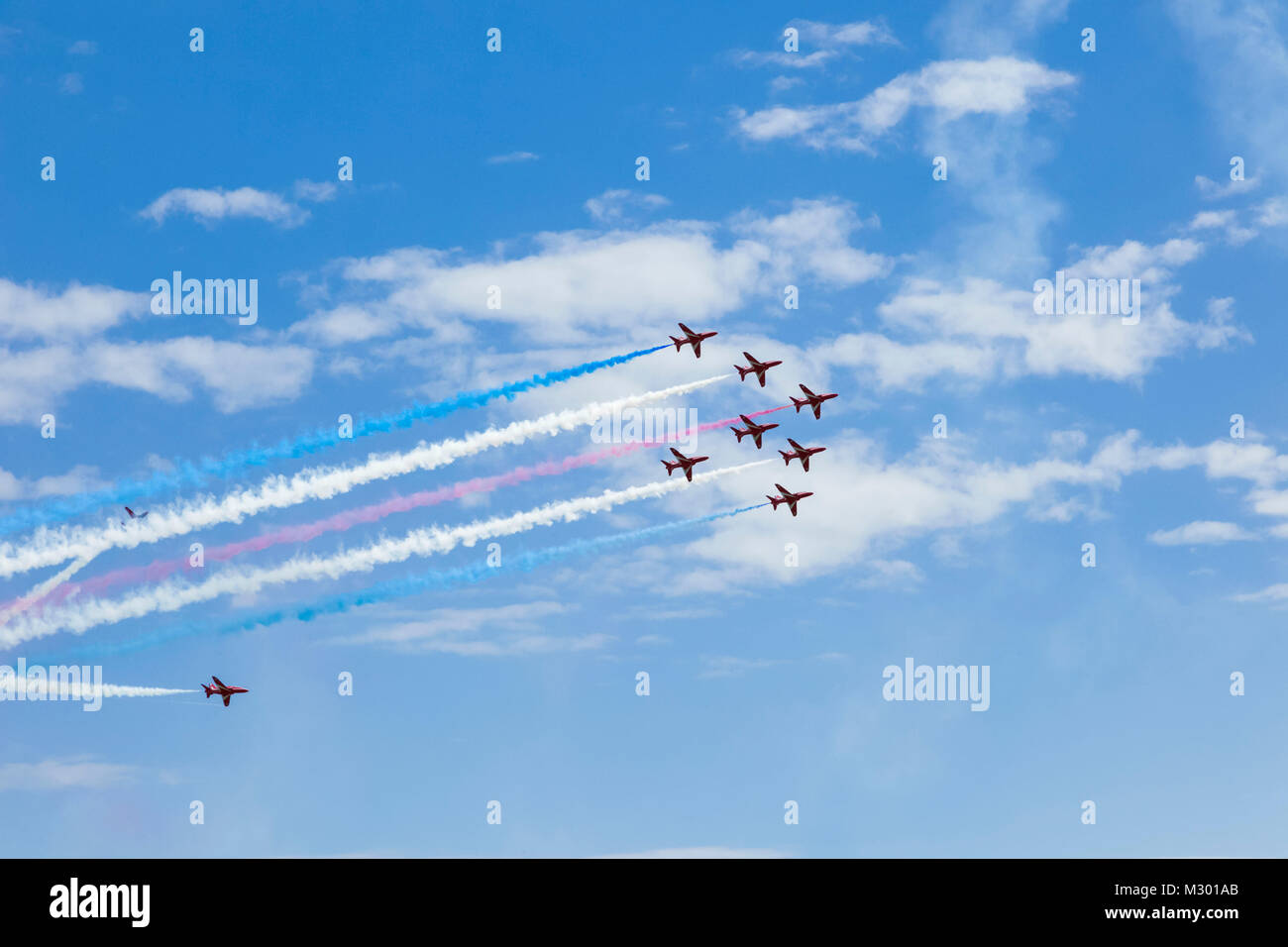 L'Angleterre, l'East Sussex, Eastbourne, le rapport annuel 21-07-2013 Air Show, les flèches rouges Banque D'Images