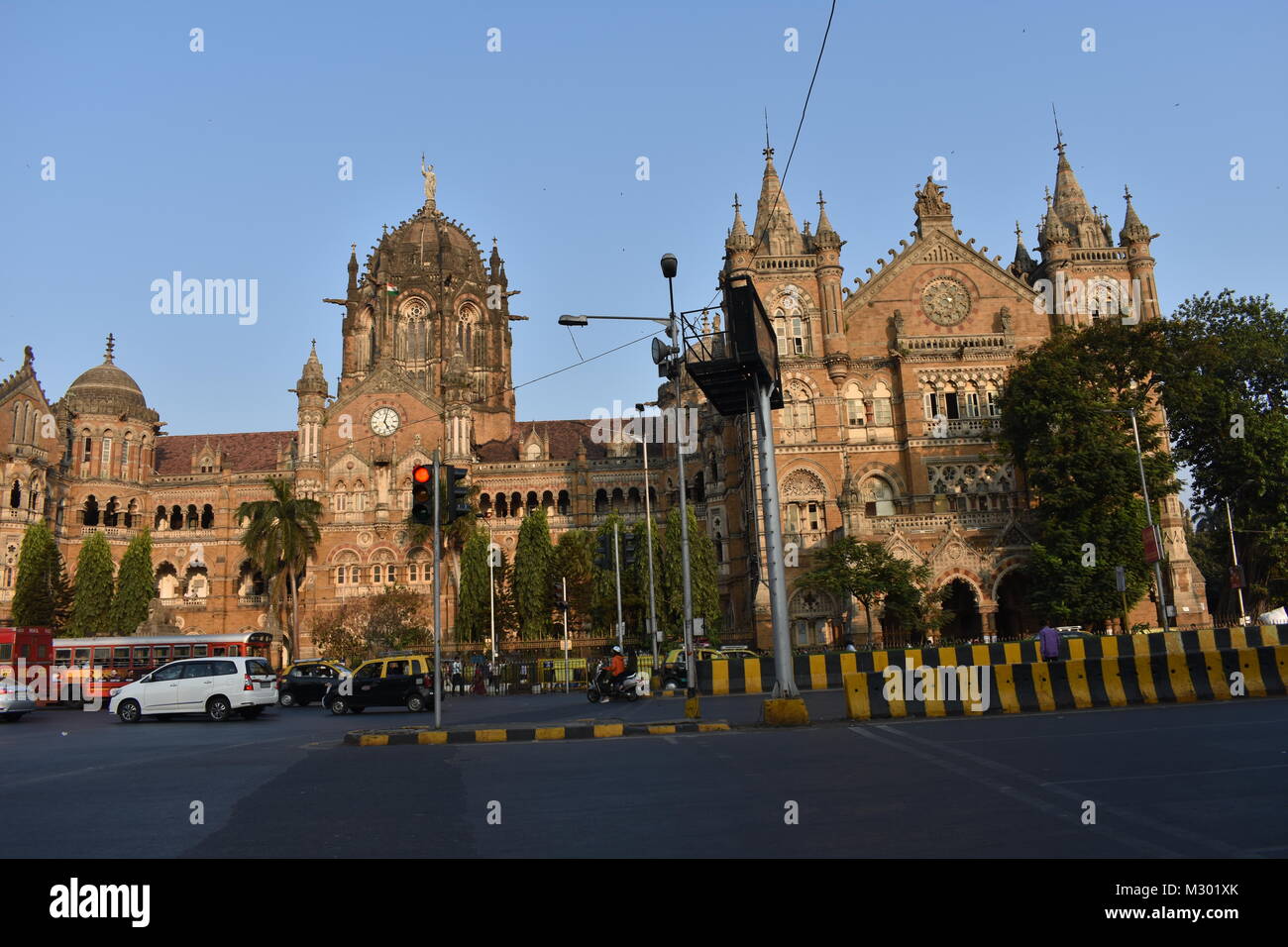 La gare de Mumbai à la construction du monument impressionnant. Banque D'Images