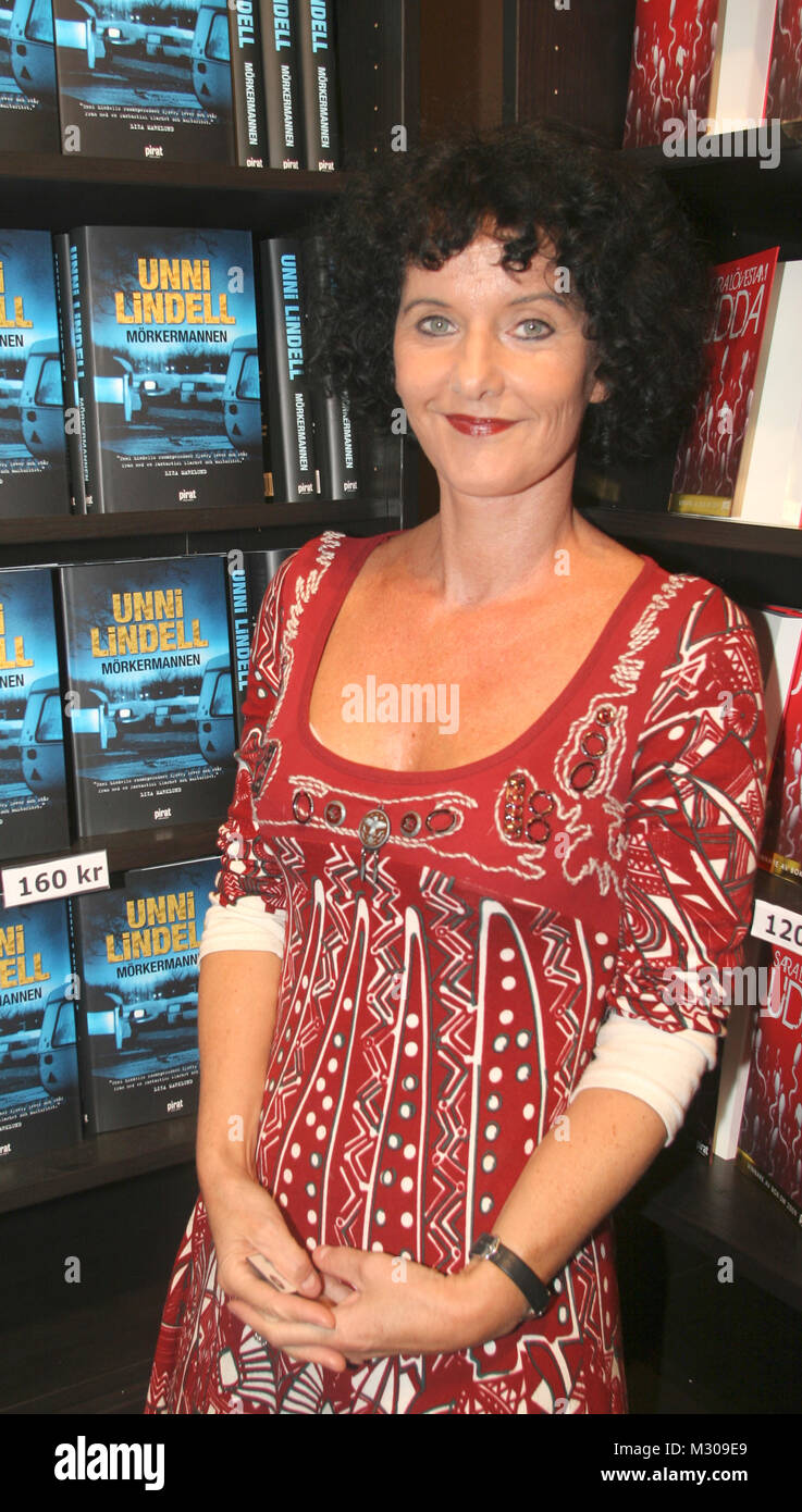 UNNI LINDELL 2009 écrivain norvégien de romans policiers à la Foire du livre de Göteborg Banque D'Images
