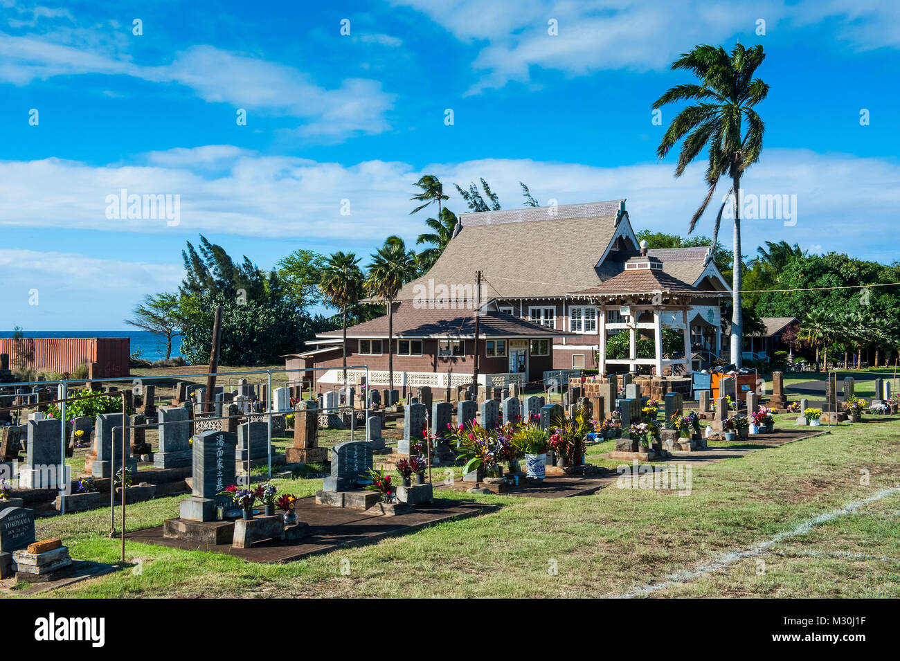 Cimetière en Paai, Maui, Hawaii Banque D'Images