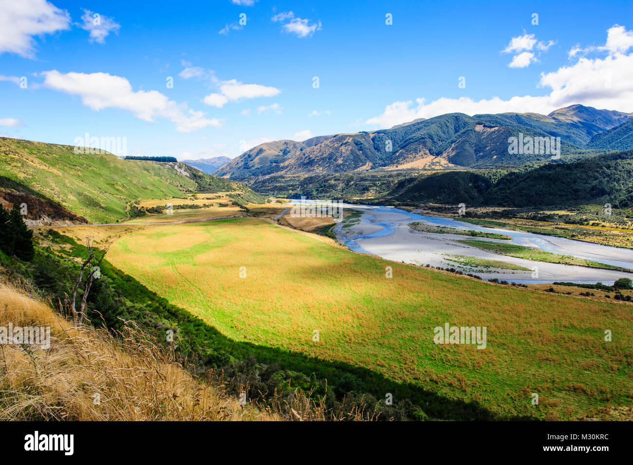 Joli paysage autour de la rivière Lewis, île du Sud, Nouvelle-Zélande Banque D'Images