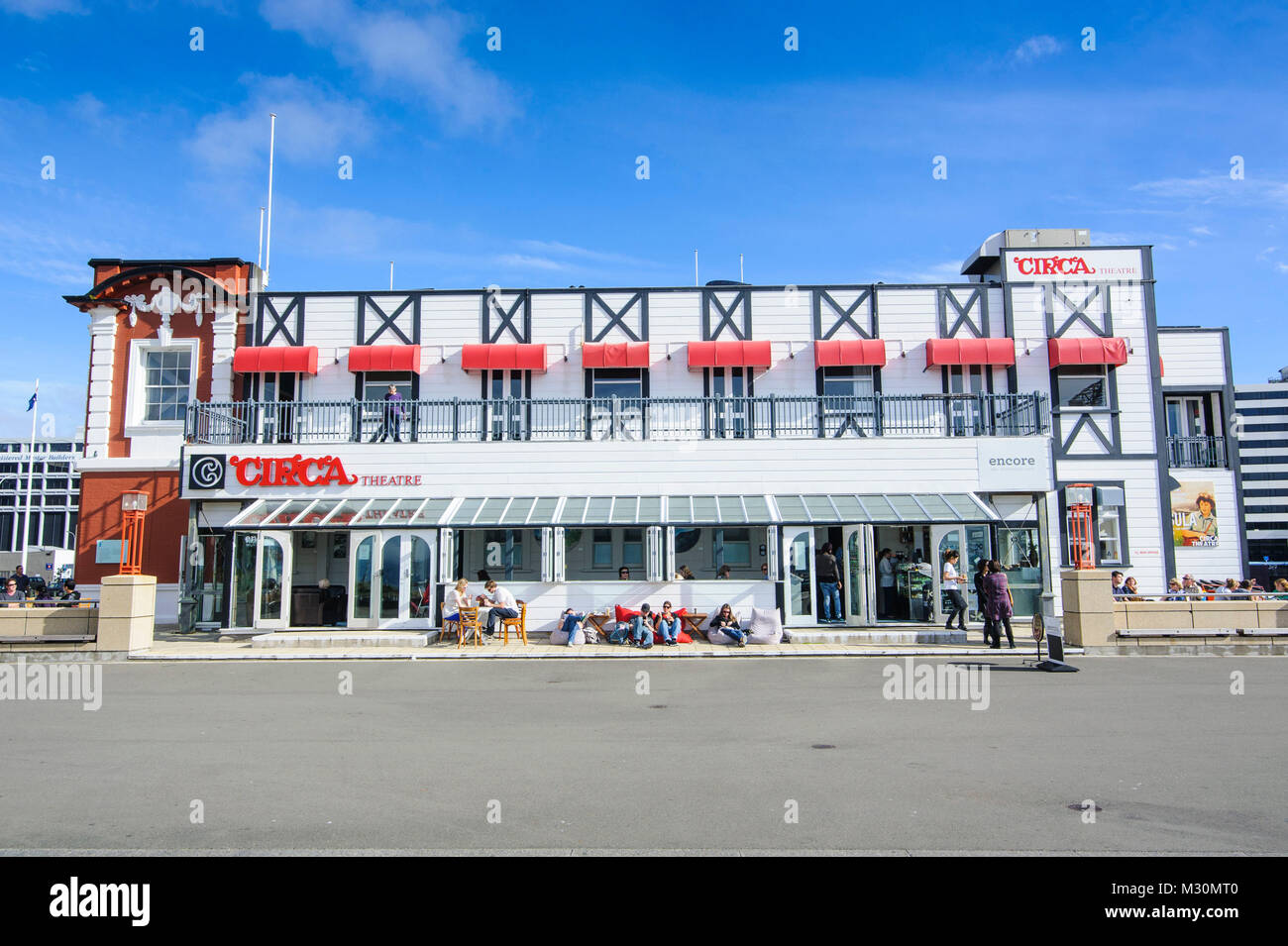 Restaurants autour du port de Lambton, Wellington, Île du Nord, Nouvelle-Zélande Banque D'Images