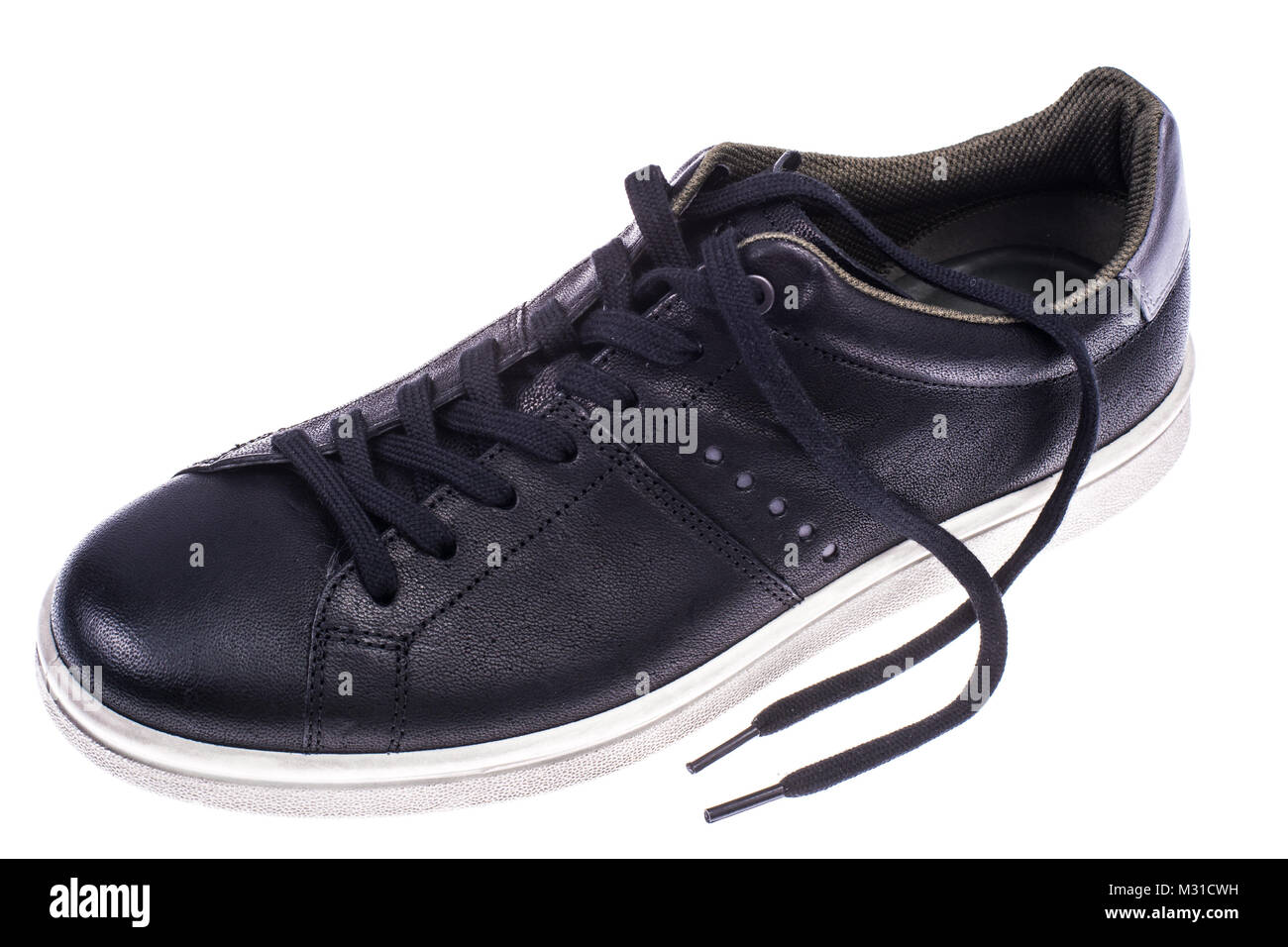 Hommes noir chaussures à semelles blanches Banque D'Images Hommes noir chaussures à semelles blanches Banque D'Images