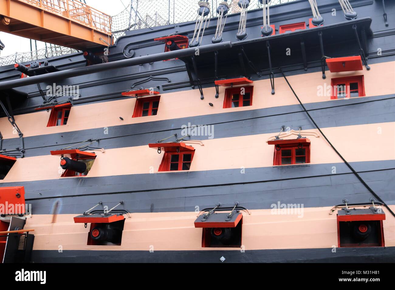 HMS Victory, Portsmouth Dockyard historique, UK Banque D'Images