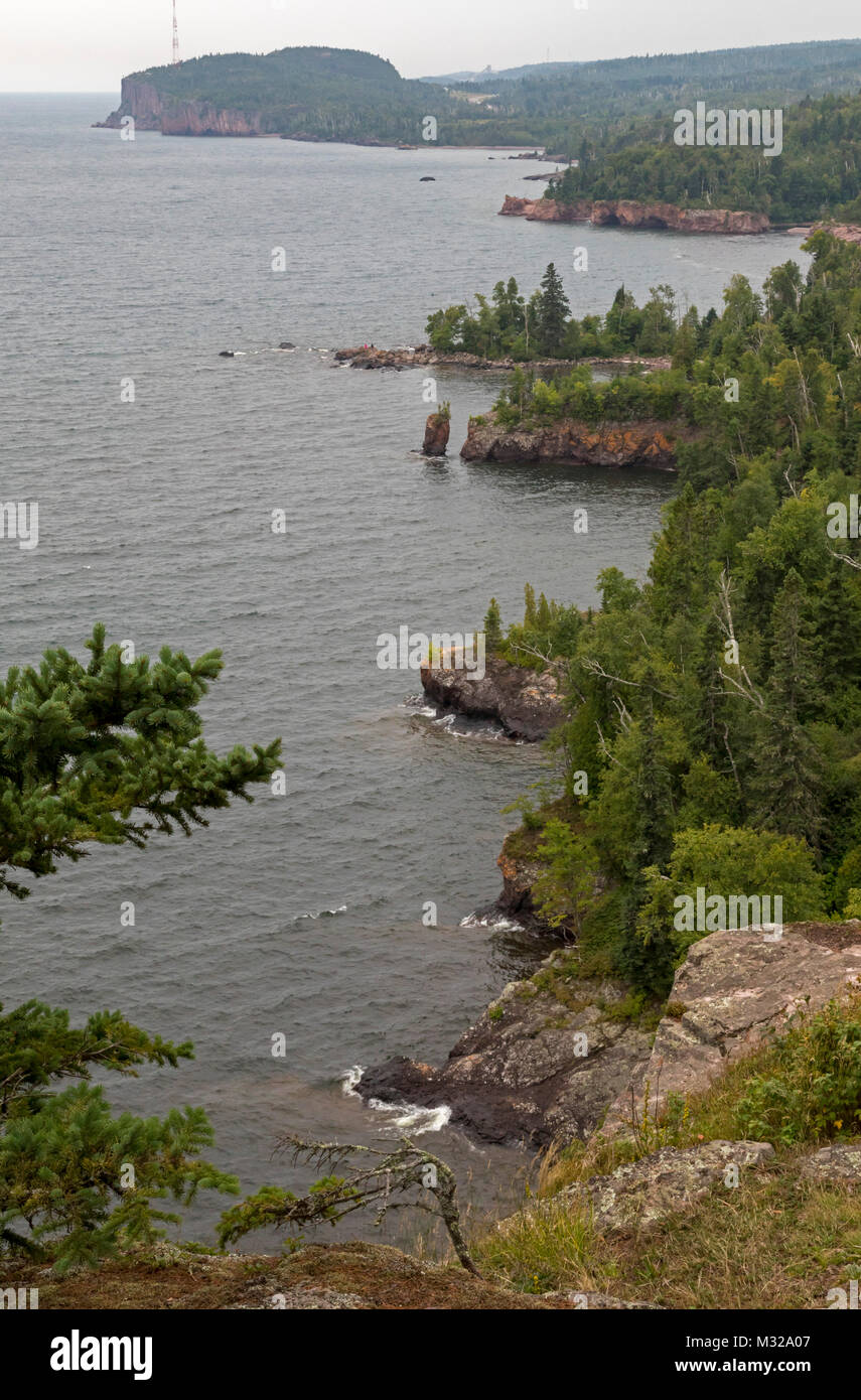 Silver Bay, Minnesota - Tettegouche State Park, sur la rive nord du lac Supérieur. Banque D'Images