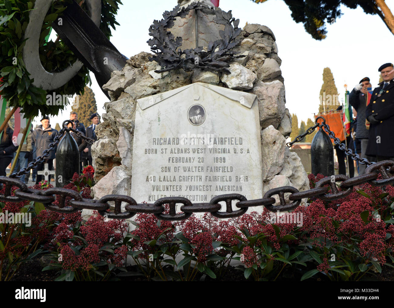 U.S. Air Force, l'Italien militaires et anciens combattants italiens ont assisté à une cérémonie commémorative de la PREMIÈRE GUERRE MONDIALE, Janvier 26th, 2018, à Mestre, Italie. La cérémonie à l'honneur Richard Fairfield et William Platt, les deux membres de la Croix Rouge et les deux premiers américains tués sur les lignes de front en Italie pendant la guerre. (U.S. Air Force Banque D'Images