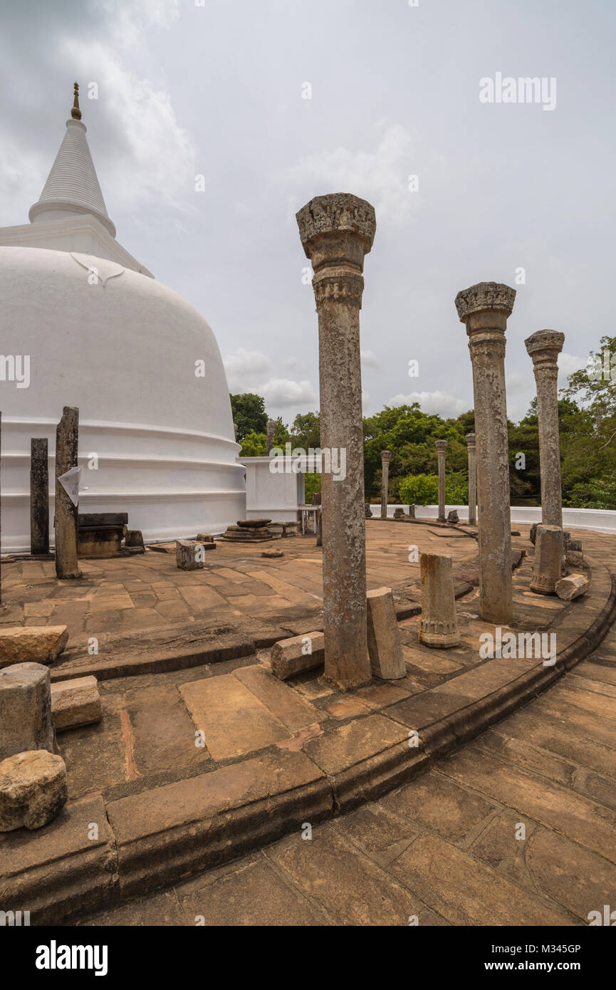 Anuradhapura, Sri Lanka,Thuparama Dagoba Banque D'Images