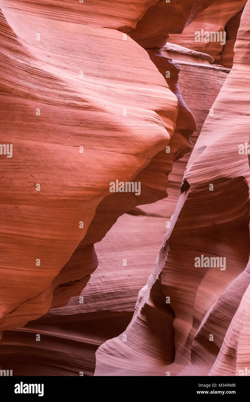 Antelope Canyon X rock formation détails. L'Utah, USA. Août 2017. Banque D'Images