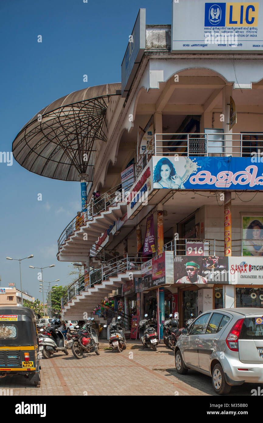 Centre Commercial, Changassery, Kerala, Inde, Asie Banque D'Images