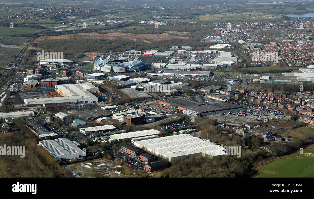 Vue aérienne de l'affaire Reebok le développement à Bolton, ROYAUME UNI  Photo Stock - Alamy