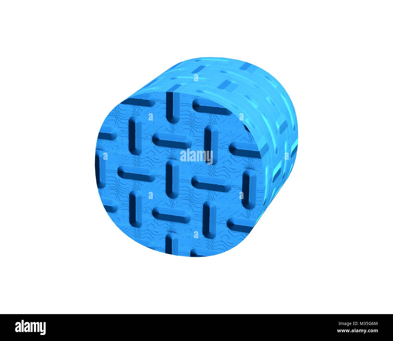 Bleu plastique police treadplate caractère spécial ALT46 Banque D'Images