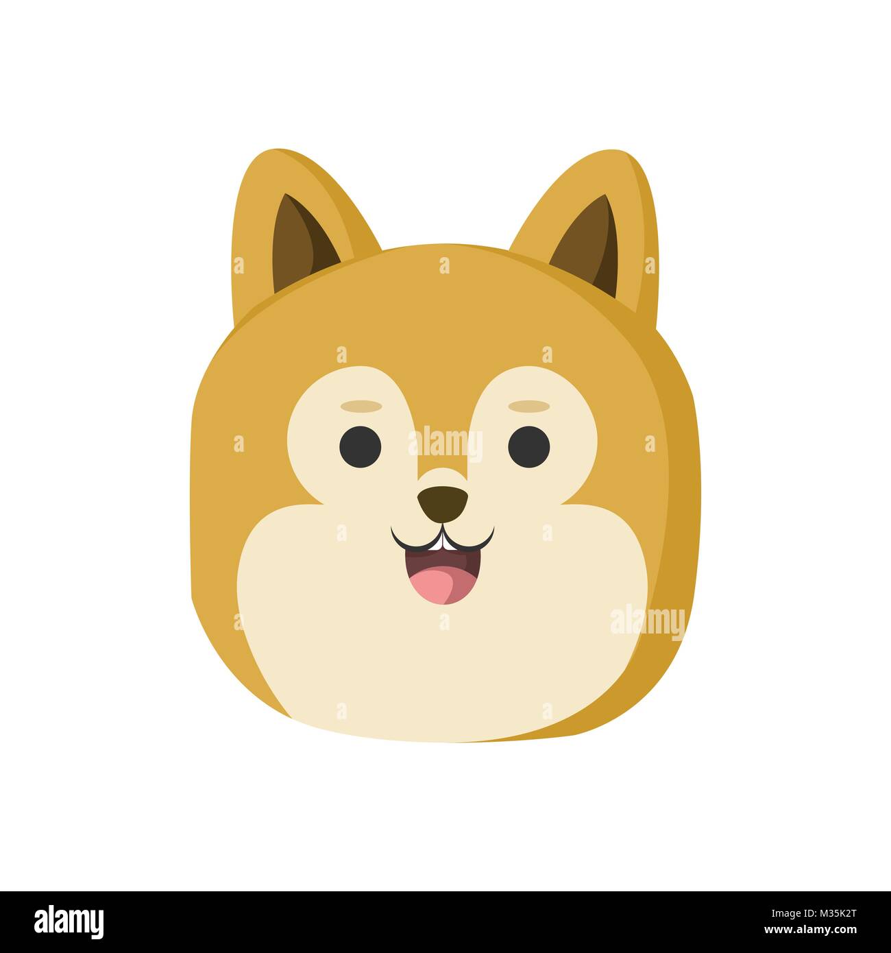 Cheveux d'or mignon chien Animal Head Vector Illustration Graphic Design Illustration de Vecteur