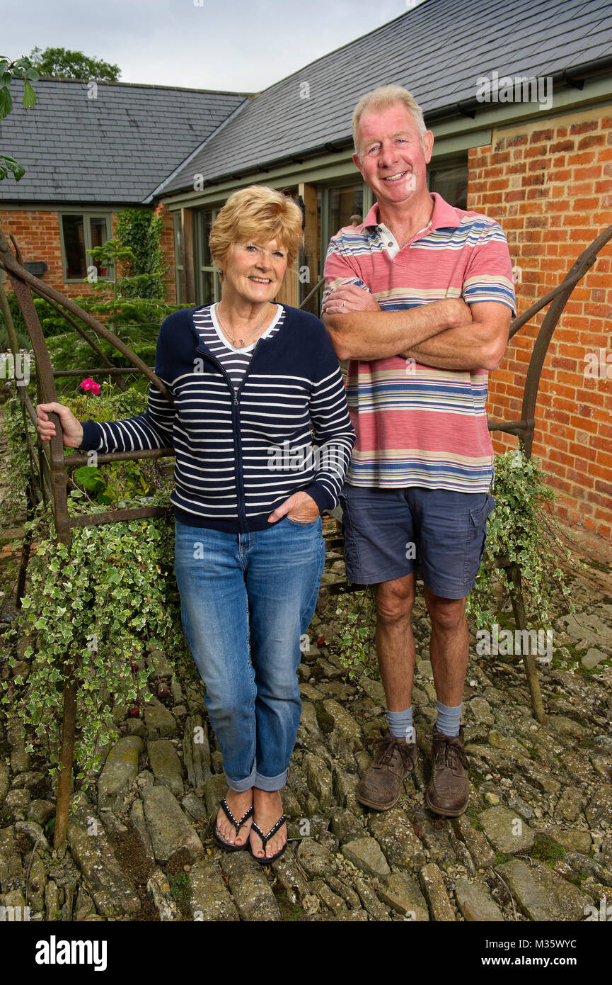 Trelawney Grange, Wanborough, Wiltshire, un projet d'auto-construction avec les propriétaires, John & Maggie Errington. Banque D'Images