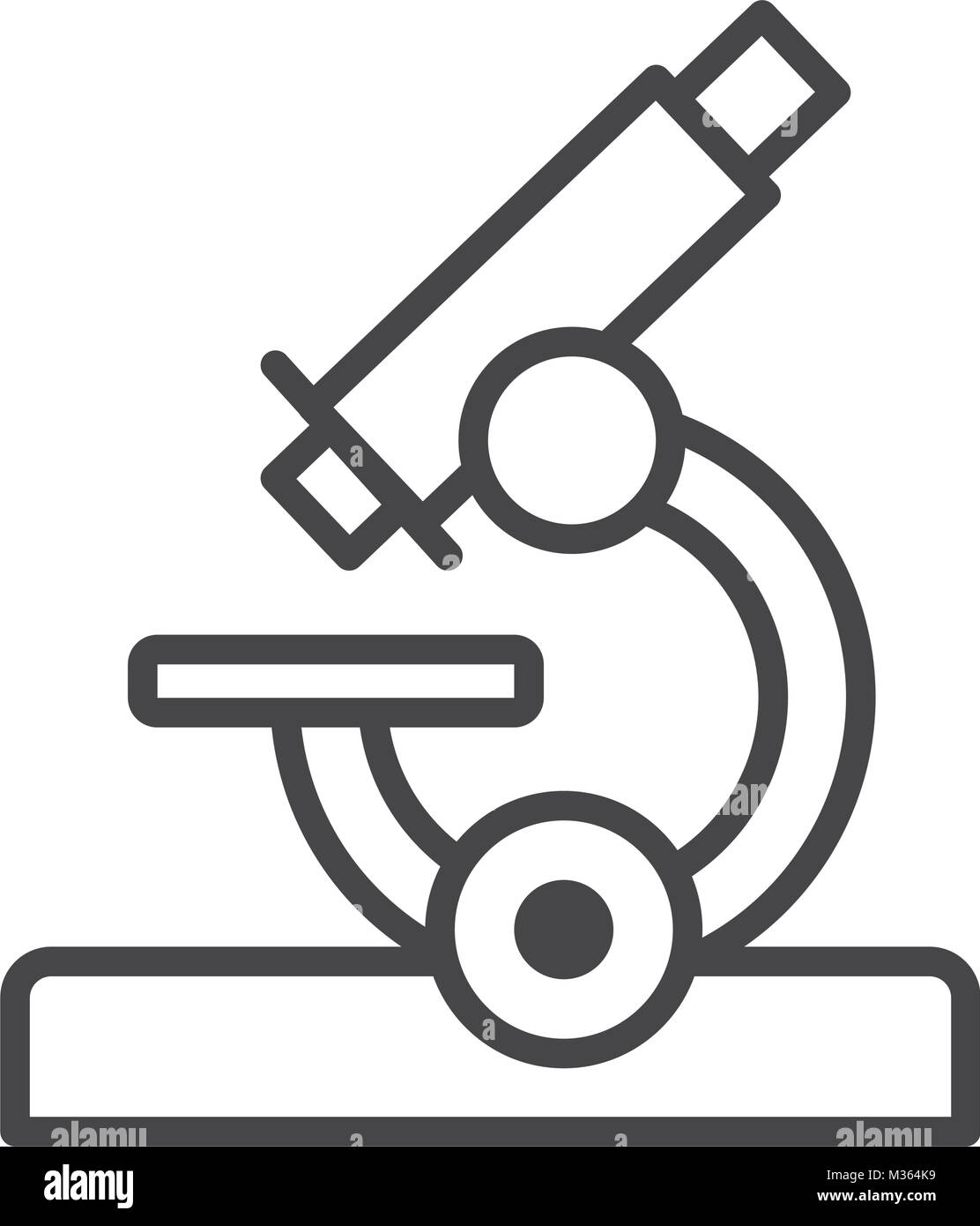 Outil scientifique microscope Illustration de Vecteur