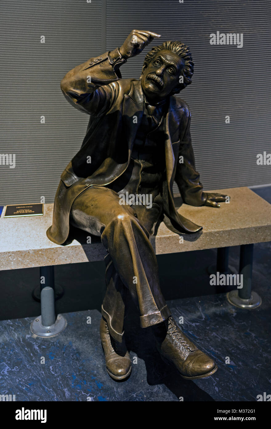 Statue de Elbert Einstein dans l'Observatoire Griffith, Los Angeles Banque D'Images