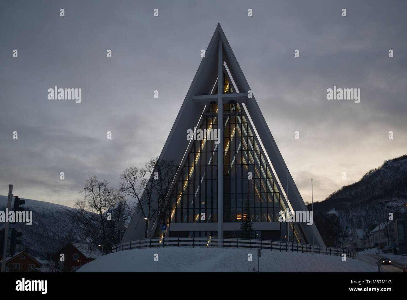 Cathédrale de l'Arctique à Tromsø, dans le Nord de l'Europe, Noway Banque D'Images