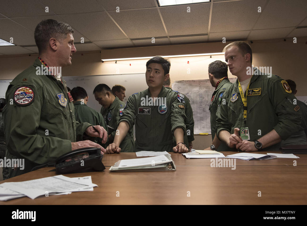 Les forces armées des États-Unis travailler avec cinq autres pays au cours de Red Flag Alaska par # PACOM Banque D'Images