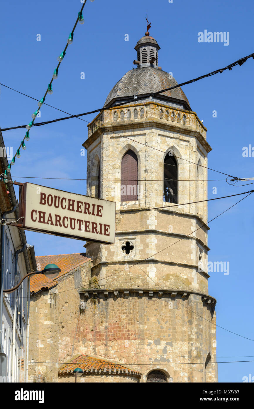 Saint Peter's Church (Église Saint-Pierre) à Vic-Fezensac - Gers (Gascogne), l'Occitanie (Midi-Pyrénées), le sud-ouest de la France Banque D'Images