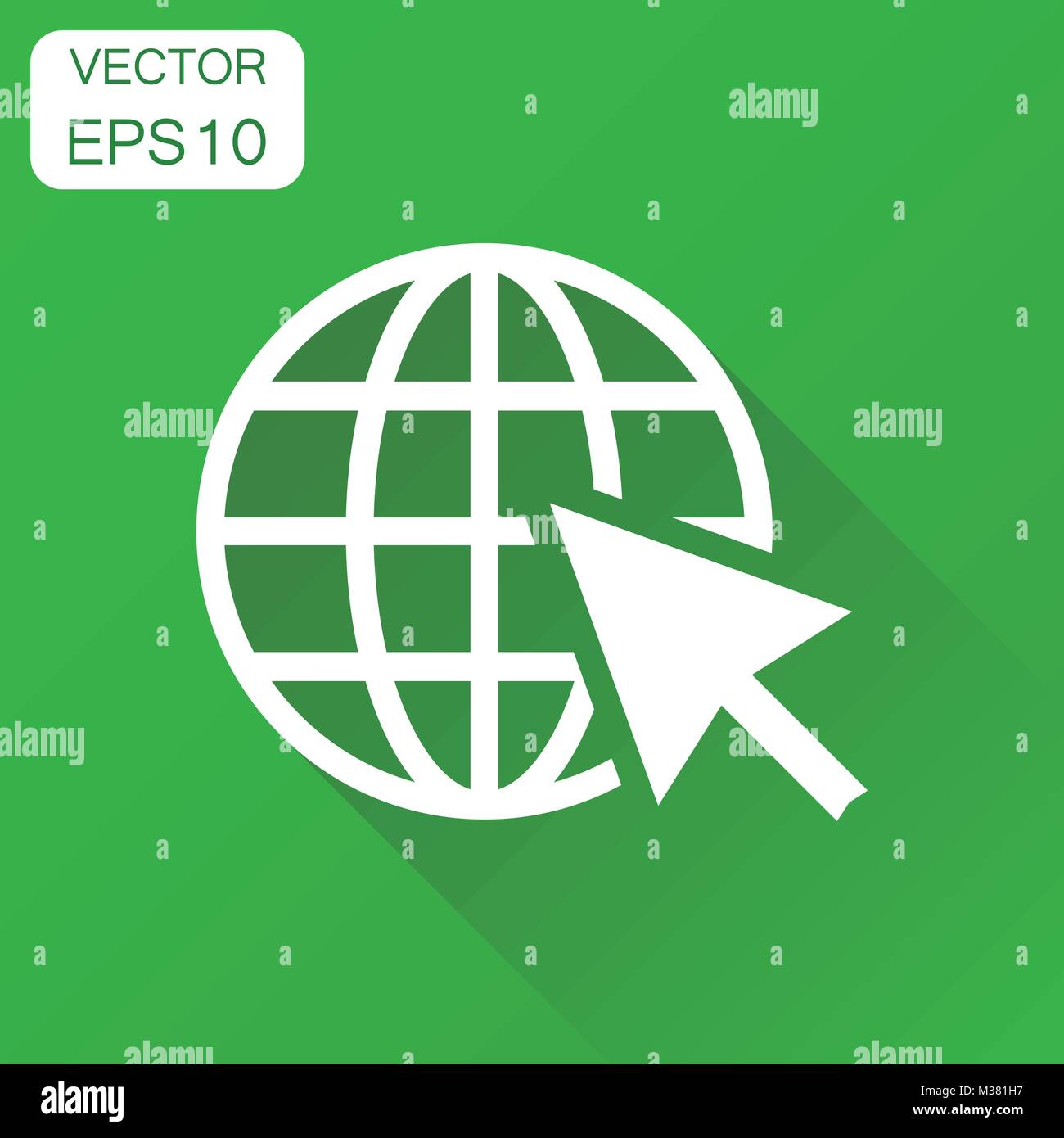 Rendez-vous à l'icône web. Concept d'affaires internet réseau recherchez pictogramme. Vector illustration sur fond vert à l'ombre. Illustration de Vecteur