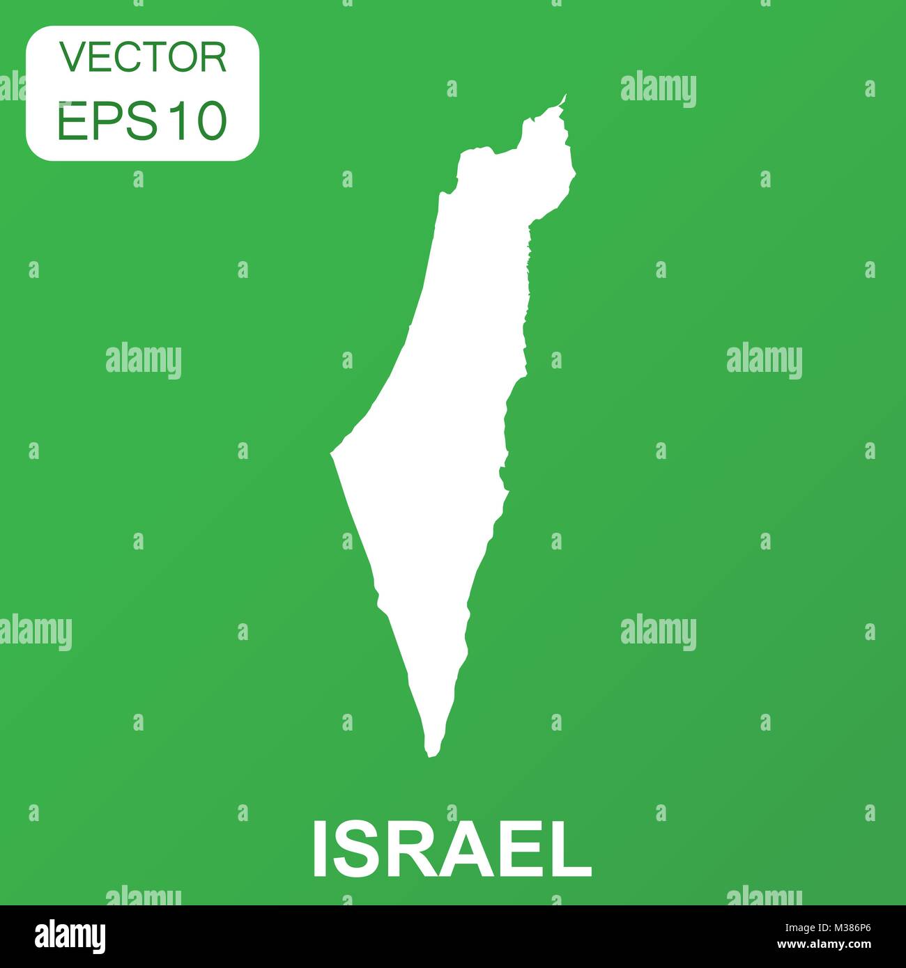Israël l'image d'une icône. Concept d'Israël pictogramme. Vector illustration sur fond vert. Illustration de Vecteur