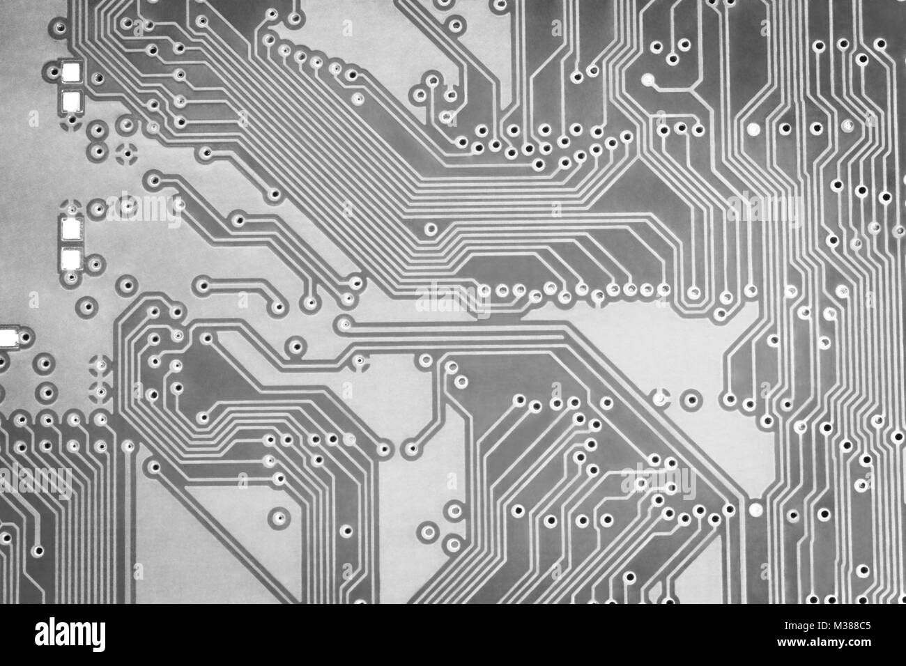 Résumé fond numérique circuit gris close-up Banque D'Images