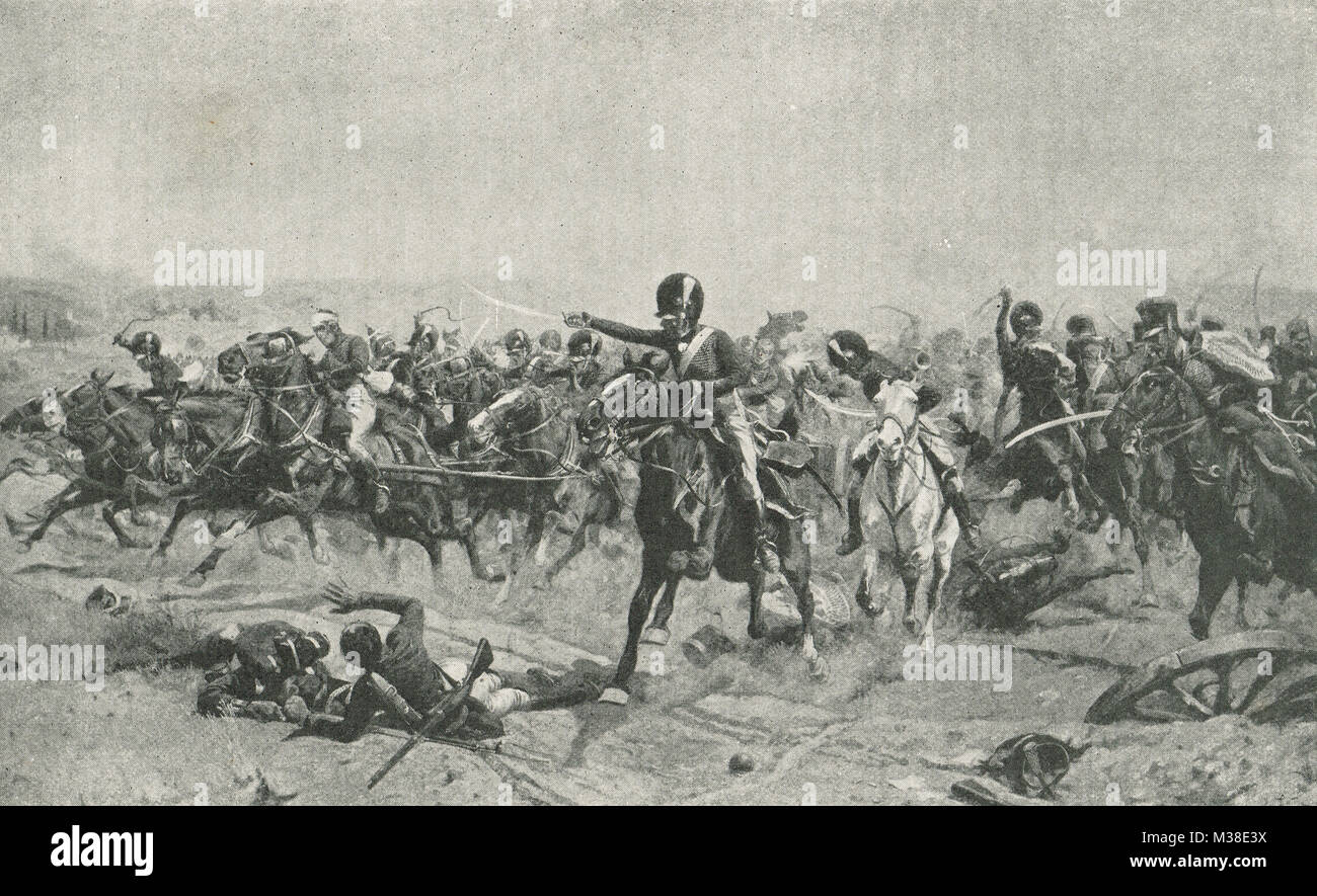 Le capitaine Norman Ramsay, conduisant Royal Horse Artillery, bataille de Fuentes de Onoro, 5 mai 1811 Banque D'Images
