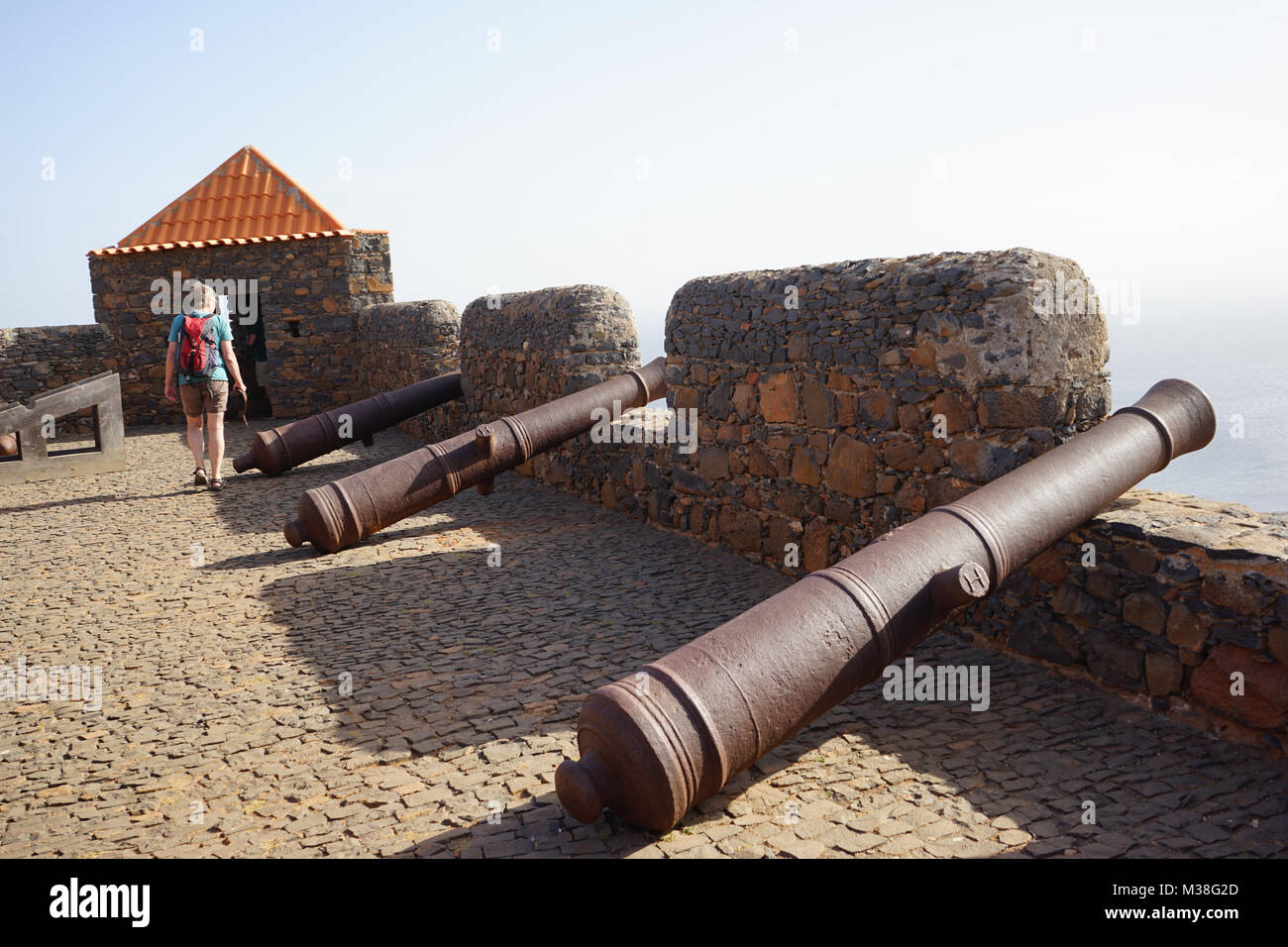 Forte du vrai Sao Felipe, Cidade Velha, l'île de Santiago, Cap-Vert Banque D'Images