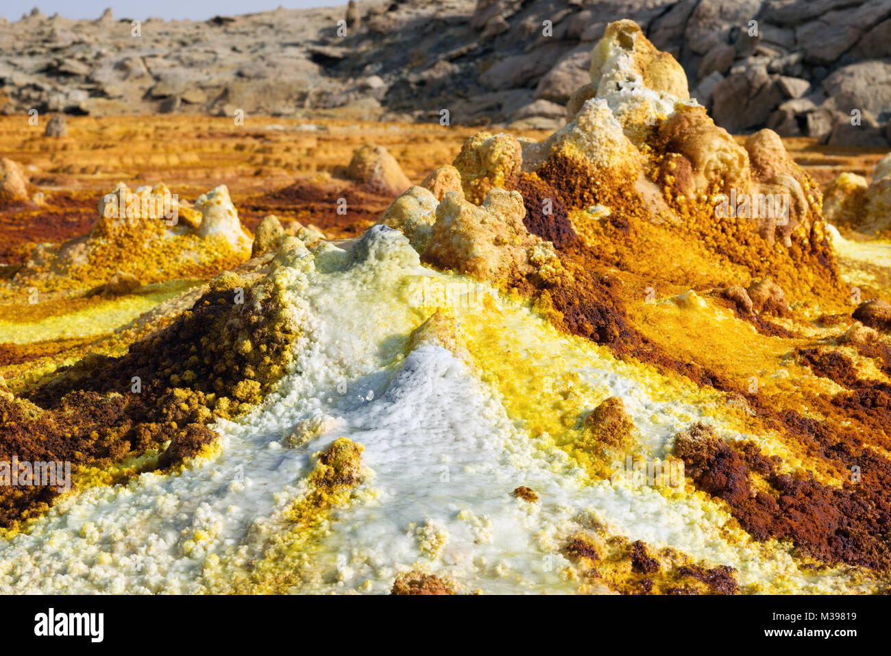 La dépression Danakil, Dallol (Ethiopie). Le meilleur endroit sur terre. prises en 2015 Banque D'Images