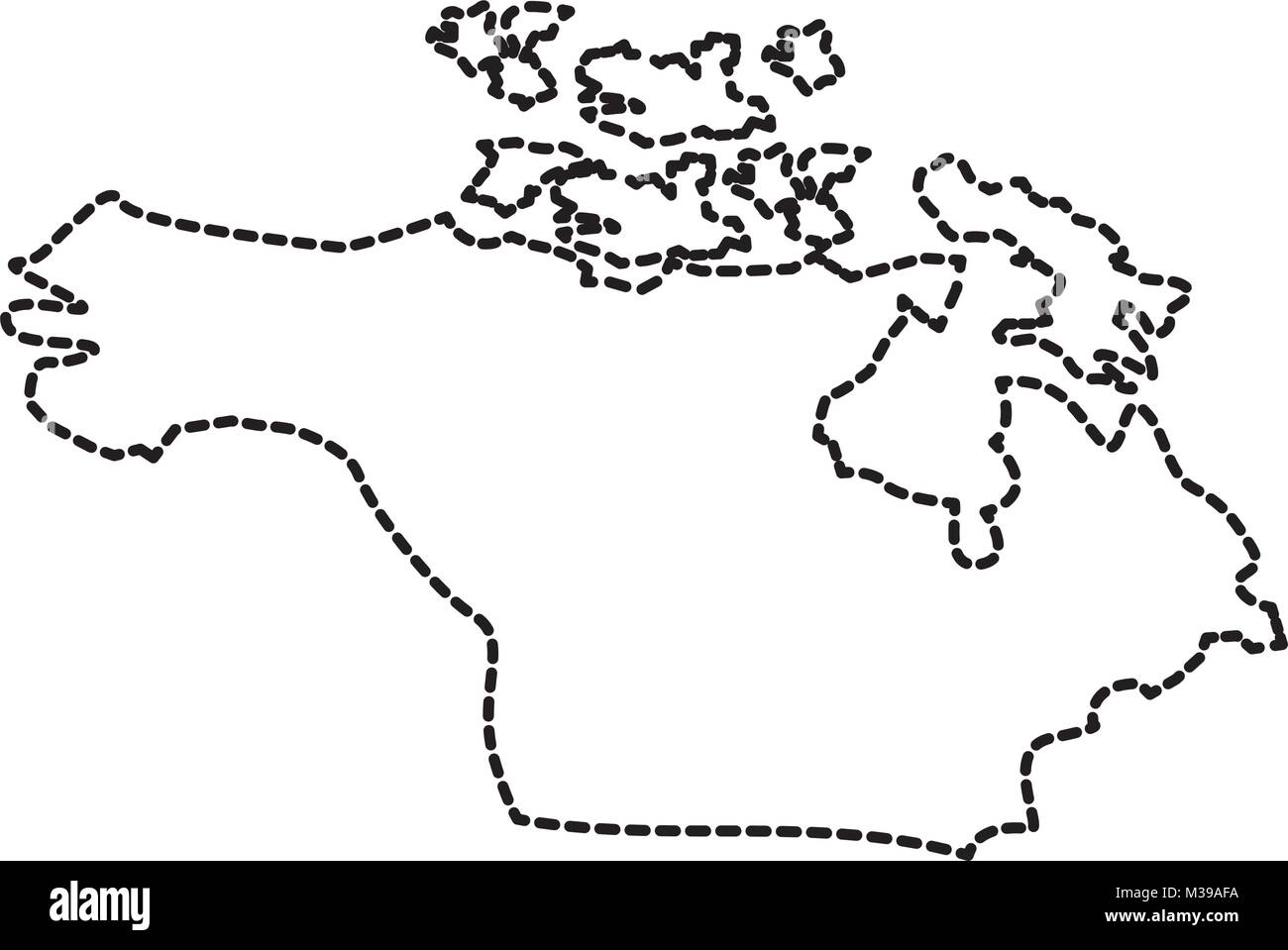 Carte de l'Amérique du nord pays continent Illustration de Vecteur