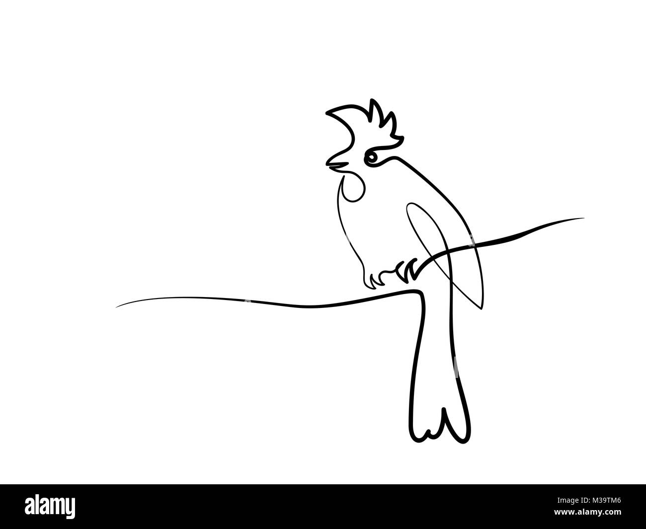 Oiseaux d'hiver on tree branch Illustration de Vecteur