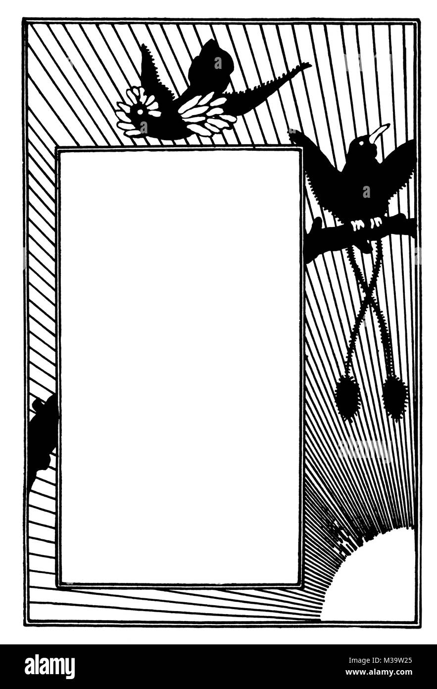 Conception pour la frontière d'une page imprimée, par l Parker de Lowestoft à partir de 1895, le Studio un magazine illustré de fines et arts appliqués Banque D'Images