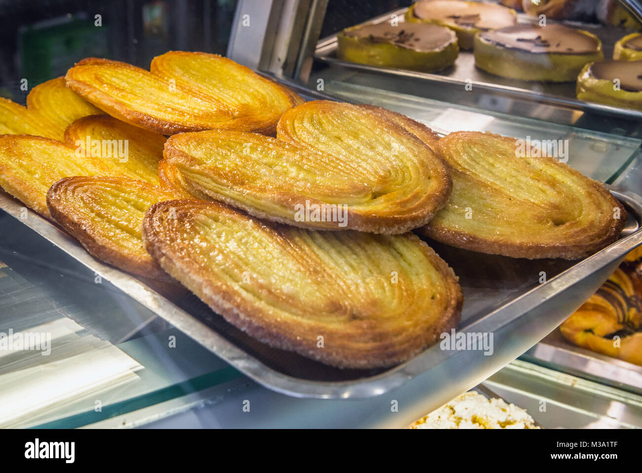 Palmiers en pâtisserie Bela Torre à Porto, deuxième ville du Portugal sur la Péninsule ibérique Banque D'Images