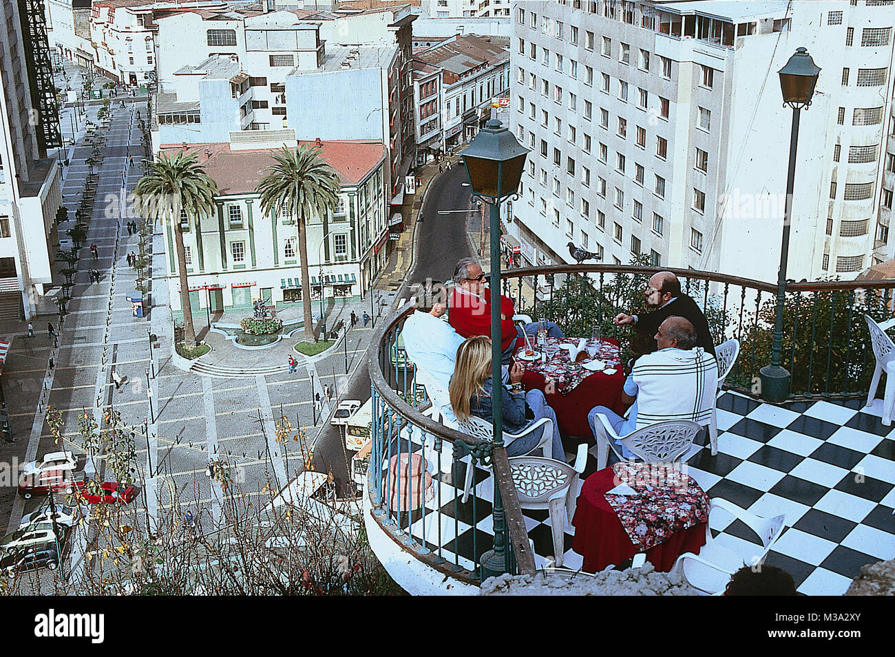 Terrasse à Valparaiso Banque D'Images