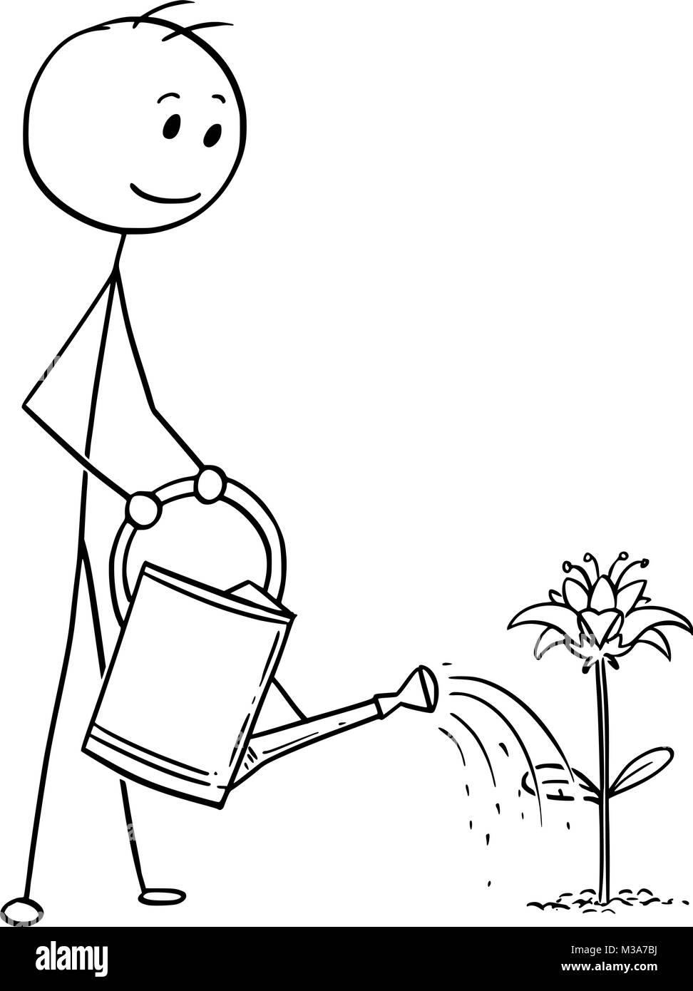 Caricature de latin des plantes en fleurs Illustration de Vecteur