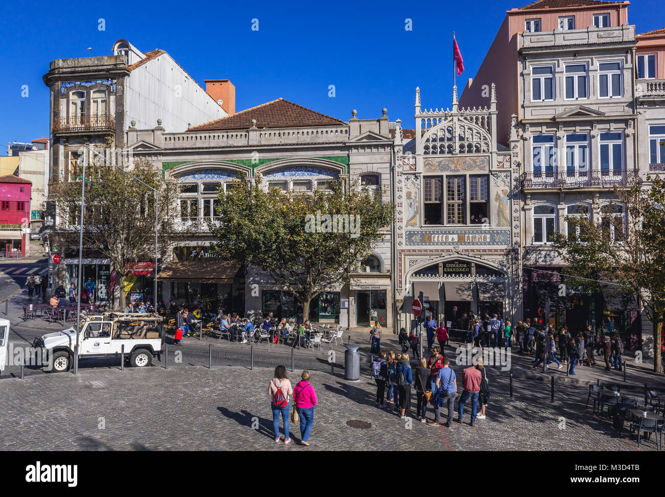 La Livraria Lello, célèbre librairie de Porto, deuxième ville du Portugal sur la Péninsule ibérique Banque D'Images