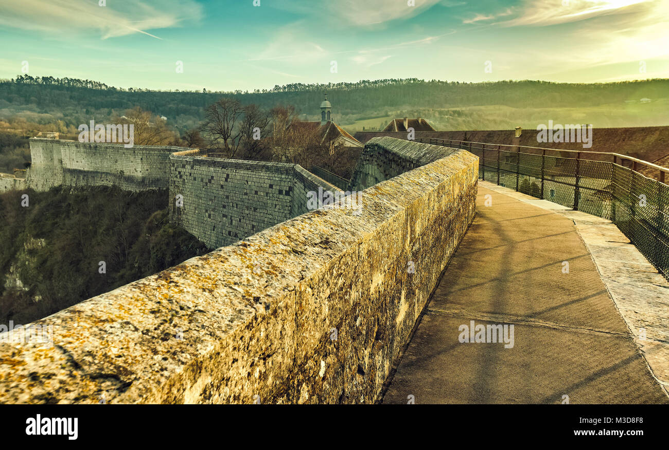 Citadelle de Besançon, une forteresse du xviième siècle conçu par Vauban. UNESCO World Heritage Site. Besançon. Le Doubs. Bourgogne-Franche-Comte. La France. Banque D'Images