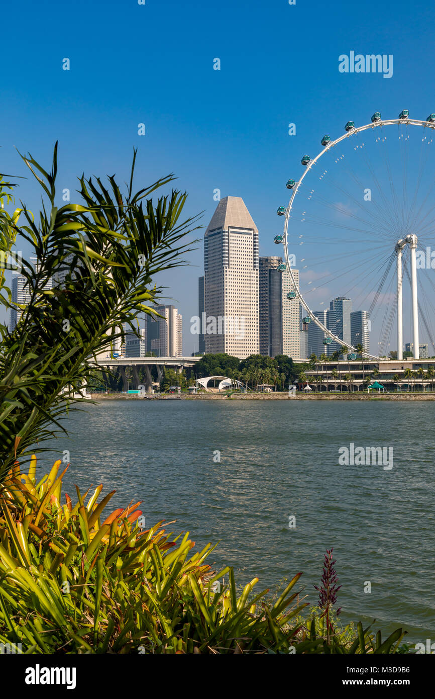 Asie Singapour Marina Bay 9 février 2018 Voir l'ensemble de la Marina Bay Gardens by the Bay Banque D'Images